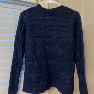 St. John's Bay Dark Blue Cable Knit Sweater